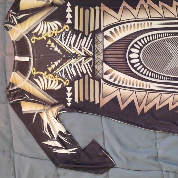 Party Geometric Mayan tribal space print extra large dress cosplay 💎🕉️💃 - Picture 4 of 7